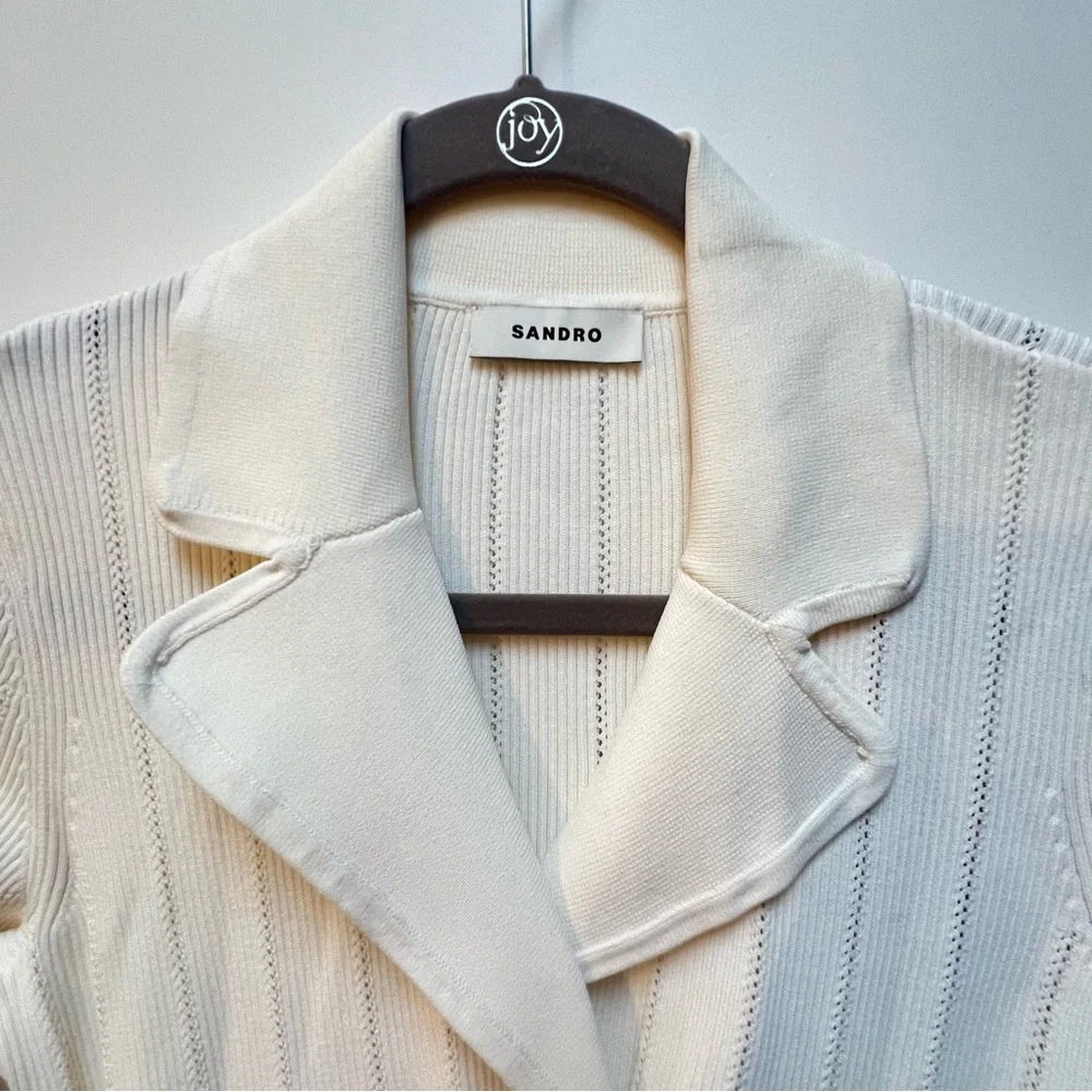 NWT Sandro Olympe Knit Maxi Dress $282 at Sandro/Bloomingdales—collar dirt marks - Picture 13 of 14